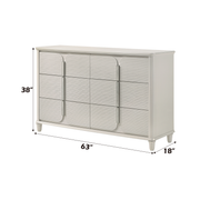 Acme Furniture Laveda Pearl White Dresser and Mirror