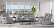 Global Furniture U6027 Grey Reclining Sofa