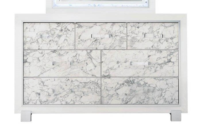 Global Furniture Santorini White Drawer Dresser