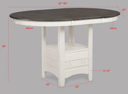 Crown Mark Hartwell Chalk Grey Counter Height Table