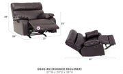 Glory Furniture Manny Black Faux Leather Rocker Recliner