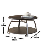 Steve Silver Coham Black Nickel Cocktail Table