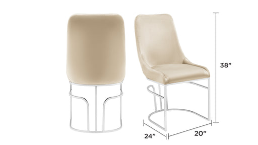 2 Galaxy Home Emrald Beige Chairs
