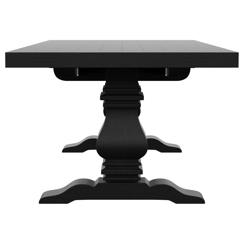 Coaster Furniture Florence Distressed Black Extension Dining Table