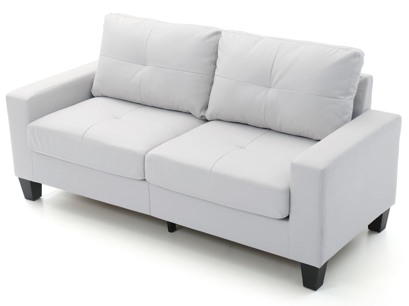 Glory Furniture Newbury White Faux Leather Modular Sofa