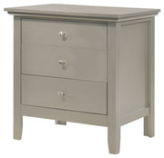 Glory Furniture Hammond Silver Champagne 3 Drawers Nightstand