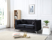 Glory Furniture Delray Navy Blue Velvet Microsuede Loveseat