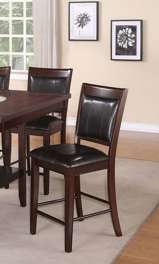 2 Crown Mark Fulton Espresso Counter Height Chairs