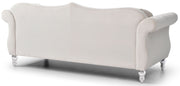 Glory Furniture Hollywood Ivory Velvet Fabric Sofa