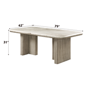 Acme Furniture Charity Natural Gray Oak Dining Table