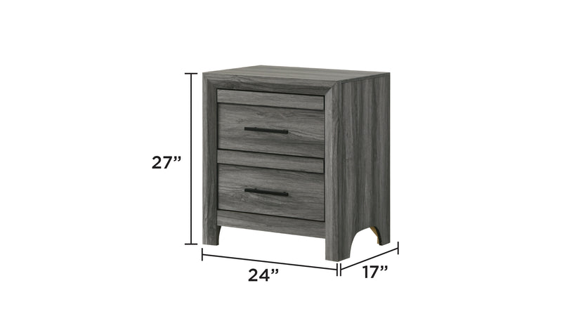 Galaxy Home Denver White 2 Drawer Night Stand