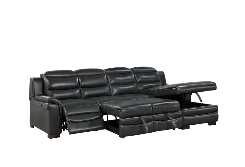Global Furniture U8518 Charcoal Sofa Bed with USB