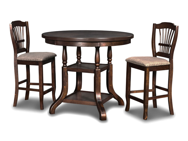 New Classic Furniture Bixby Black Espresso 3pc Counter Height Set