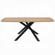 Acme Furniture Lawton Natural Black Dining Table