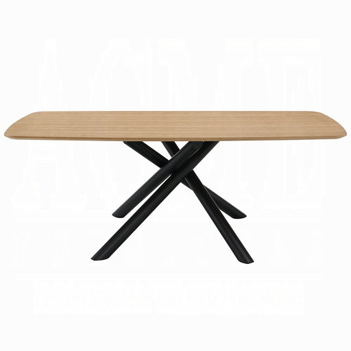 Acme Furniture Lawton Natural Black Dining Table
