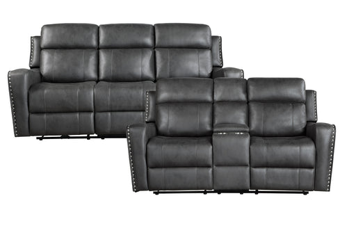 Home Elegance Kellen Dark Gray Power 2pc Living Room Set