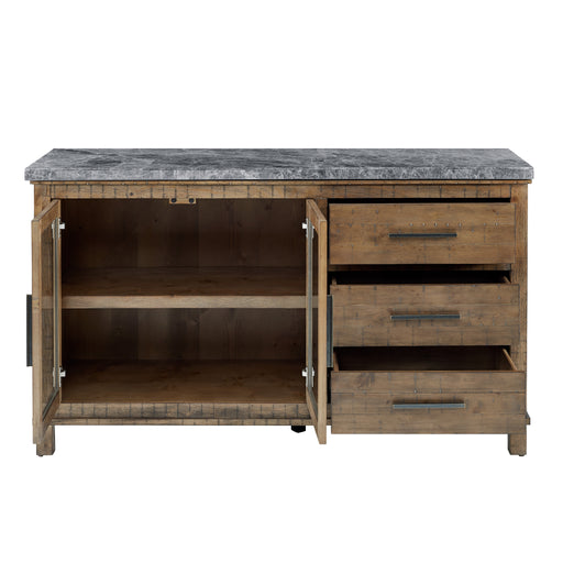 Steve Silver Grayson Gray Marble Server