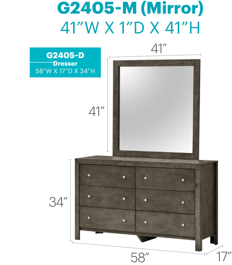 Glory Furniture Burlington Gray Dresser