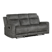 Home Elegance Muncie Brown Gray Double Reclining Sofa