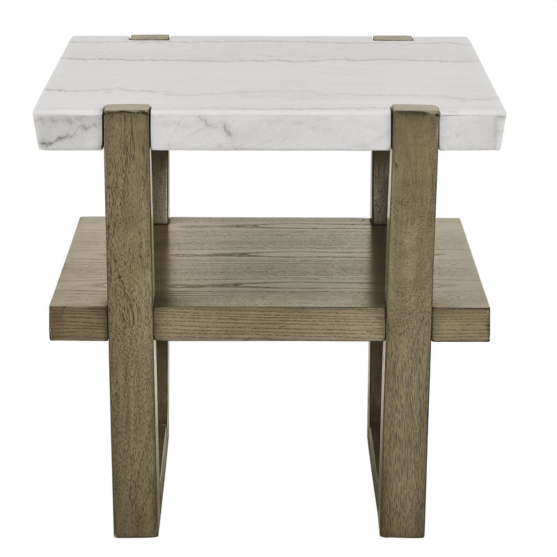 Steve Silver Perth White Marble End Table