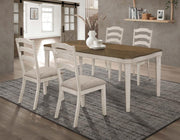 Coaster Furniture Ronnie Nutmeg Rustic Cream 5pc Dining Room Set
