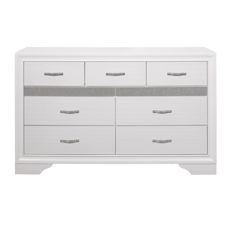 Home Elegance Luster Gray Dresser And Mirror