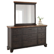 Steve Silver Bear Creek Rustic Chocolate Dresser and Mirror