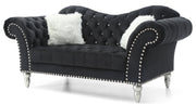 Glory Furniture Wilshire Black Velvet Loveseat
