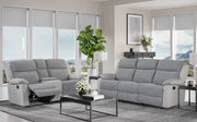 Global Furniture U6027 Grey Console Reclining Loveseat