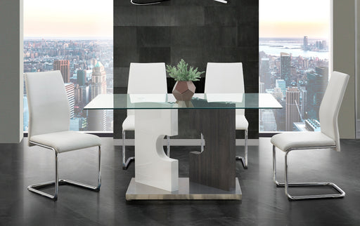 Global Furniture D219DT-D41DC White 5pc Dining Room Set