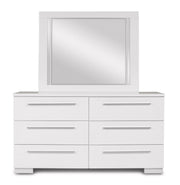 New Classic Furniture Sapphire White Dresser and Mirror