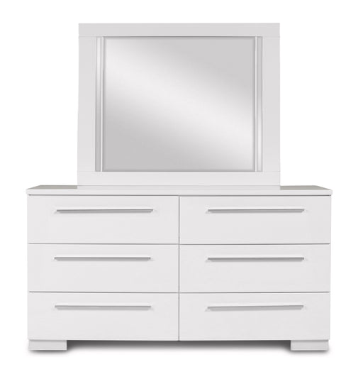 New Classic Furniture Sapphire White Dresser and Mirror