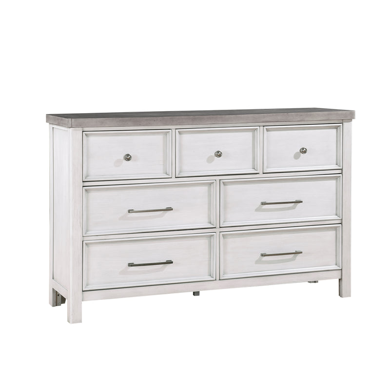 Home Elegance Ambrose Gray White Dresser And Mirror