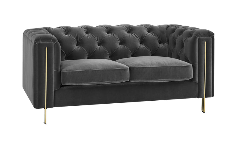 Steve Silver Charlene Gray Velvet Loveseat