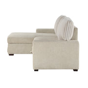 Home Elegance Gallatin Beige 2pc Sectional with Left Chaise