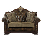 Home Elegance Croydon Brown 2pc Living Room Set