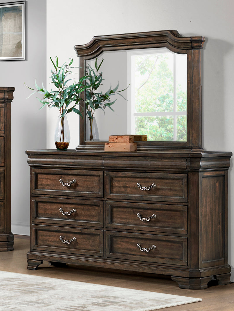 New Classic Furniture Lyndhurst Walnut Brown Dresser