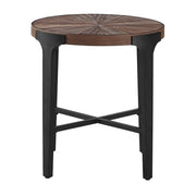 Steve Silver Chevron Cinnamon Round End Table