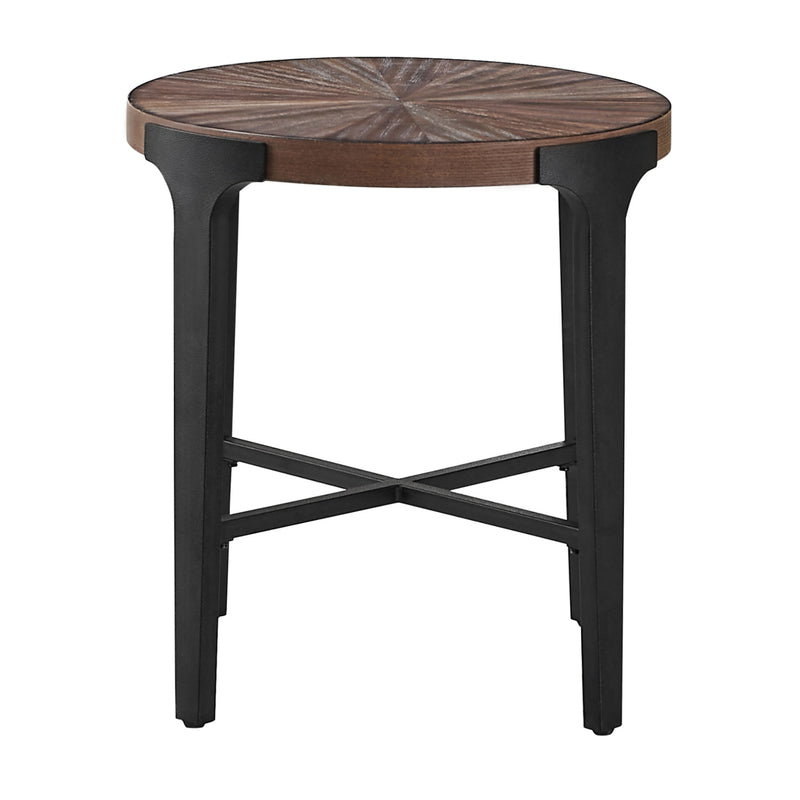 Steve Silver Chevron Cinnamon Round End Table