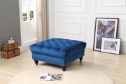 Glory Furniture Nola Dark Gray Velvet Ottoman