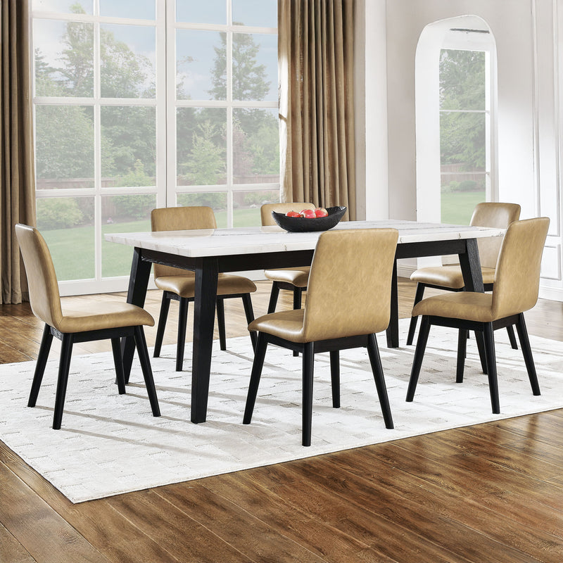 Steve Silver Vida Black White 7pc Dining Set