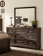 Home Elegance Cardano Dark Brown Dresser and Mirror
