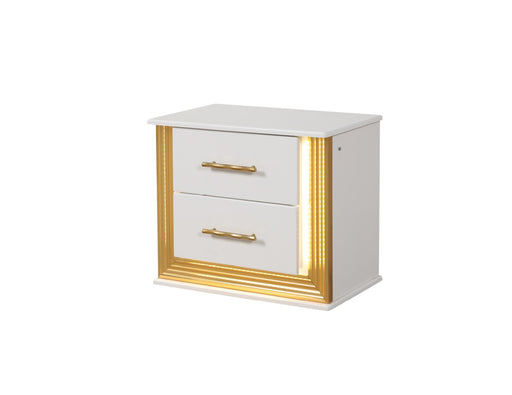 Galaxy Home Obsession White Gold Nightstand