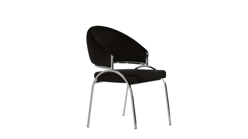 2 Galaxy Home Ruby Black Metal Steel Legs Chairs