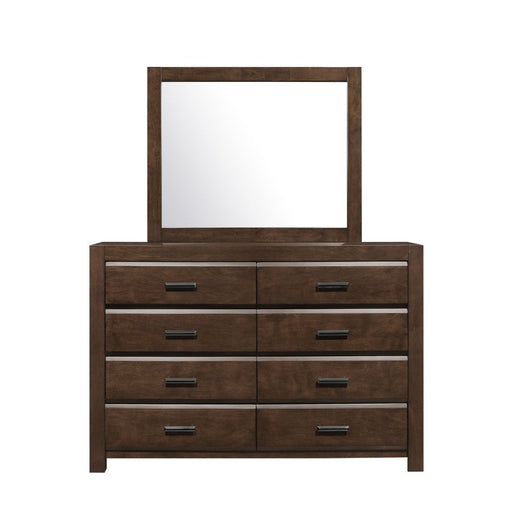 Home Elegance Erwan Espresso Dresser and Mirror