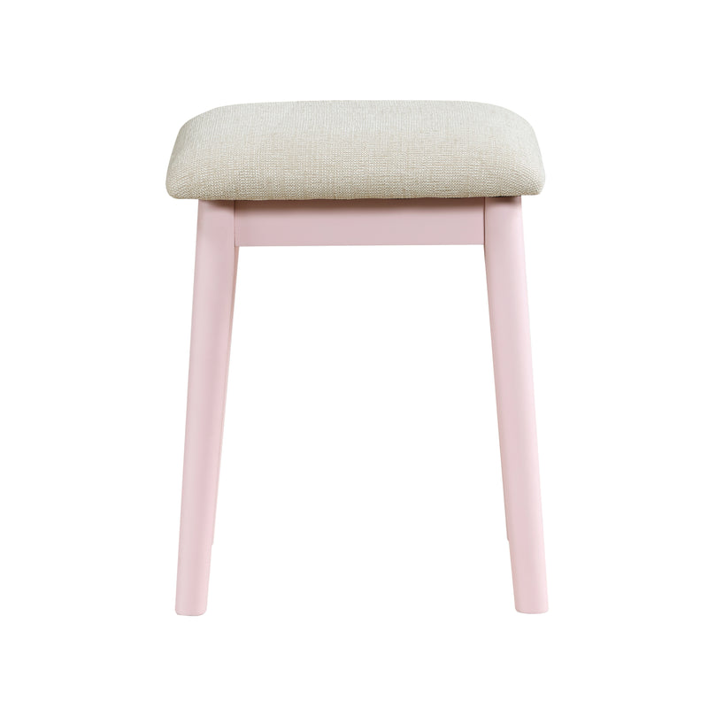 Home Elegance Camilla Gray Vanity Dresser with Mirror and Stool