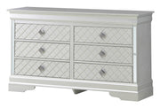 Glory Furniture Verona Metalic Black Dresser and Mirror