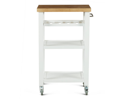 Steve Silver Belden White Kitchen Cart