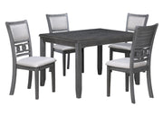 New Classic Furniture Gia Gray 48 Inch Rectangle 5pc Dining Set