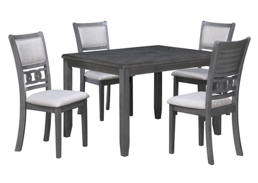 New Classic Furniture Gia Gray 48 Inch Rectangle 5pc Dining Set